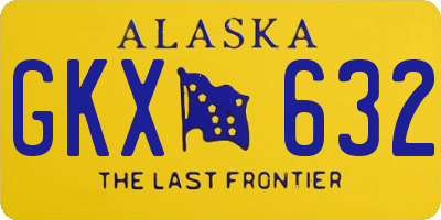 AK license plate GKX632