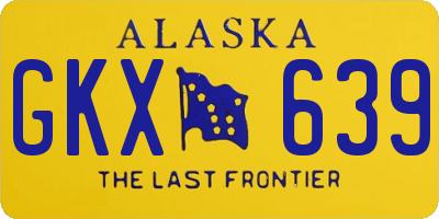 AK license plate GKX639