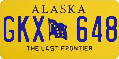 AK license plate GKX648