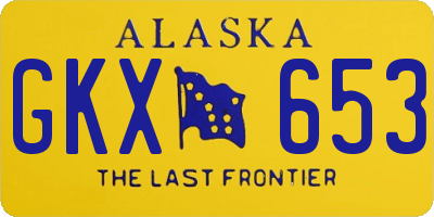 AK license plate GKX653
