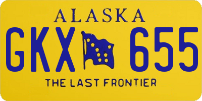 AK license plate GKX655