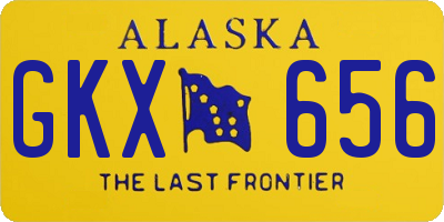 AK license plate GKX656