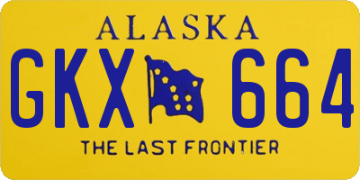 AK license plate GKX664