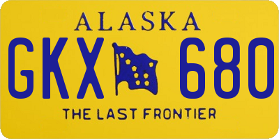 AK license plate GKX680