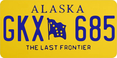AK license plate GKX685