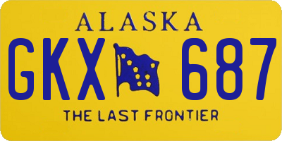 AK license plate GKX687