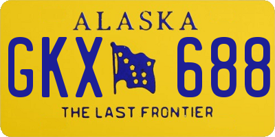 AK license plate GKX688