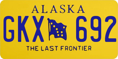AK license plate GKX692