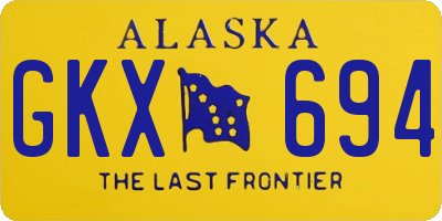 AK license plate GKX694