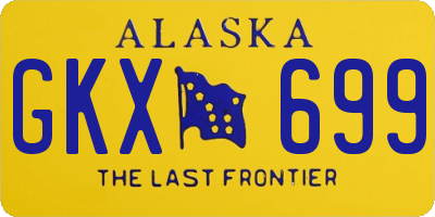 AK license plate GKX699