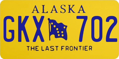AK license plate GKX702