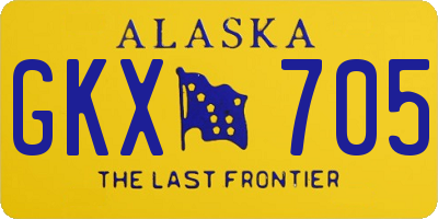 AK license plate GKX705