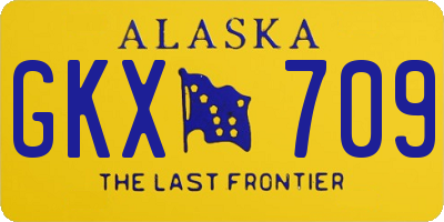 AK license plate GKX709