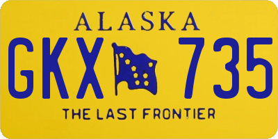 AK license plate GKX735