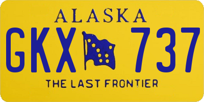 AK license plate GKX737