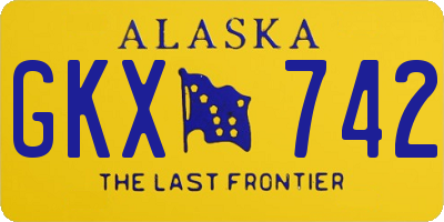 AK license plate GKX742