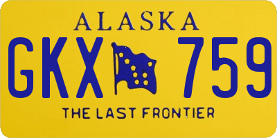 AK license plate GKX759