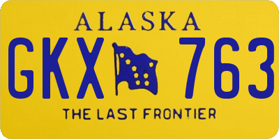 AK license plate GKX763