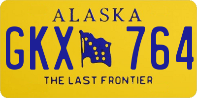 AK license plate GKX764