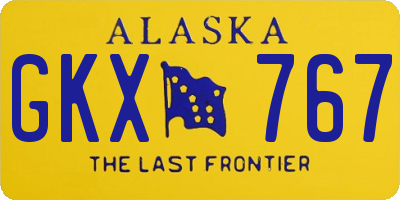 AK license plate GKX767