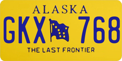 AK license plate GKX768