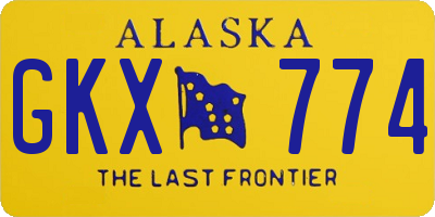 AK license plate GKX774