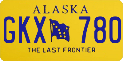 AK license plate GKX780