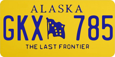 AK license plate GKX785