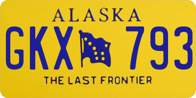 AK license plate GKX793
