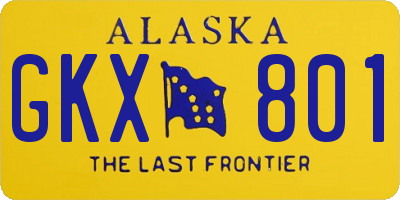 AK license plate GKX801