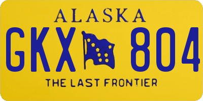 AK license plate GKX804