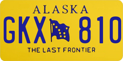 AK license plate GKX810