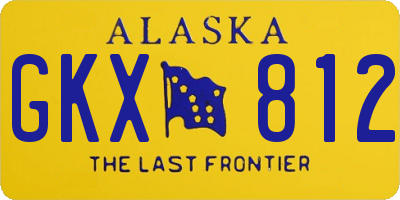 AK license plate GKX812
