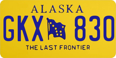 AK license plate GKX830