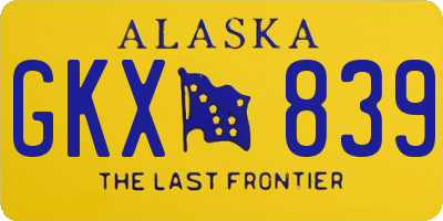 AK license plate GKX839