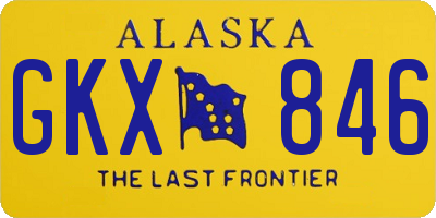 AK license plate GKX846