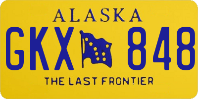 AK license plate GKX848