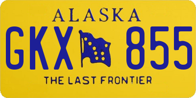 AK license plate GKX855