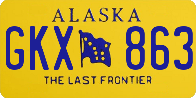 AK license plate GKX863