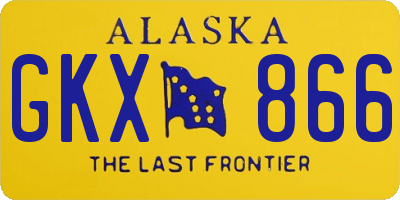 AK license plate GKX866