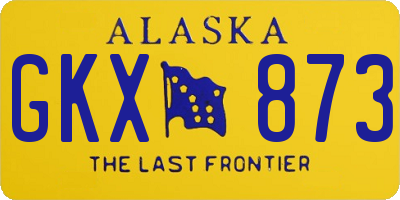 AK license plate GKX873