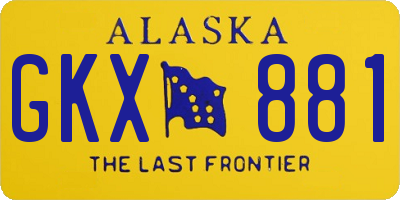 AK license plate GKX881