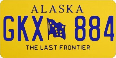 AK license plate GKX884