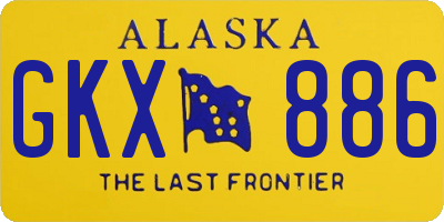 AK license plate GKX886