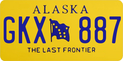 AK license plate GKX887