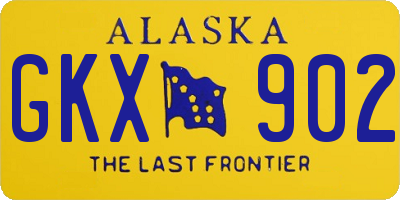 AK license plate GKX902