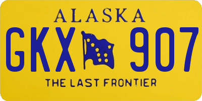 AK license plate GKX907