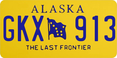 AK license plate GKX913