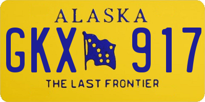 AK license plate GKX917