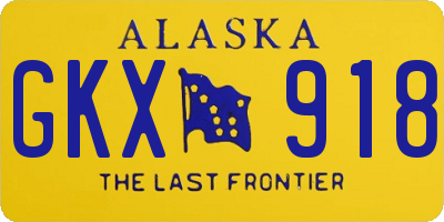 AK license plate GKX918